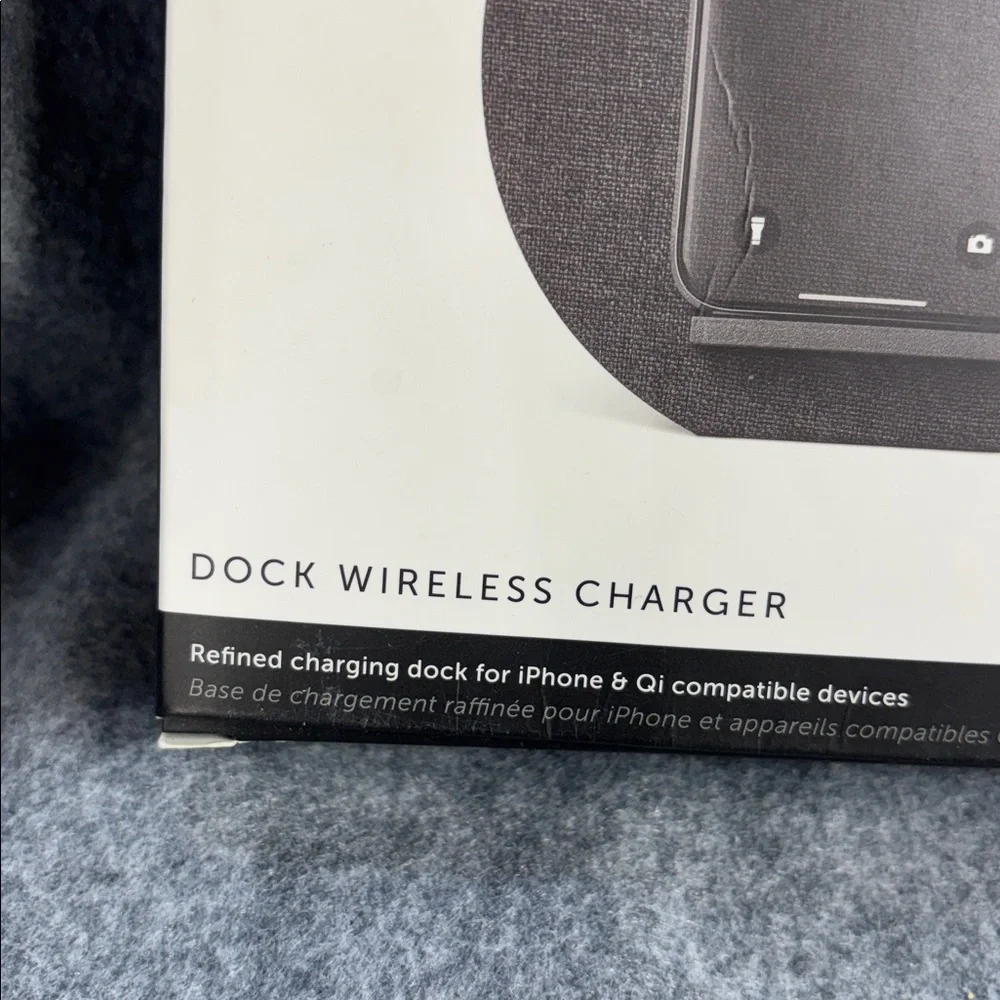 Native Union black Dock Wireless fast Charger optimal angle easy access & cable